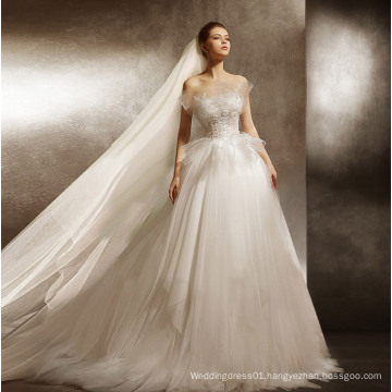 Elegant A Line Wedding Dress with Adjustable Train Length